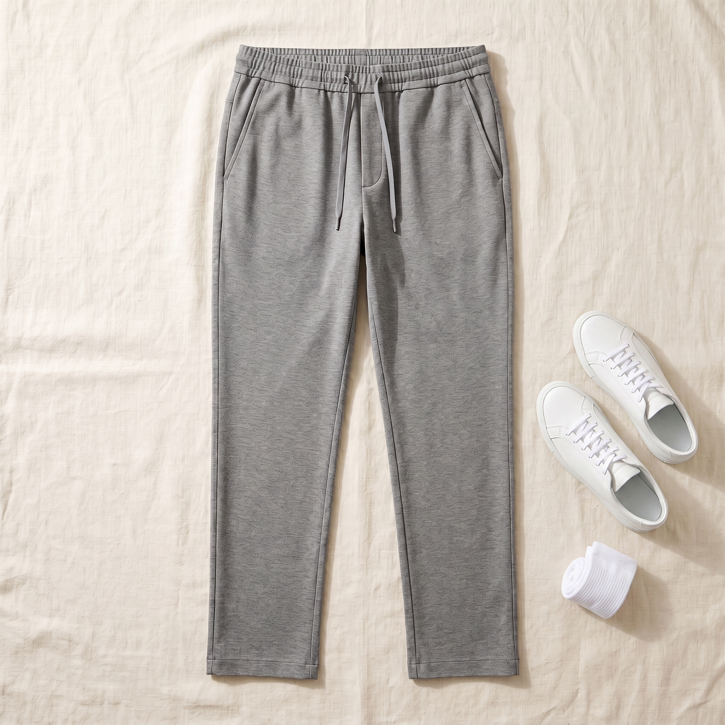 Oslo Knit Trousers - styled flat lay