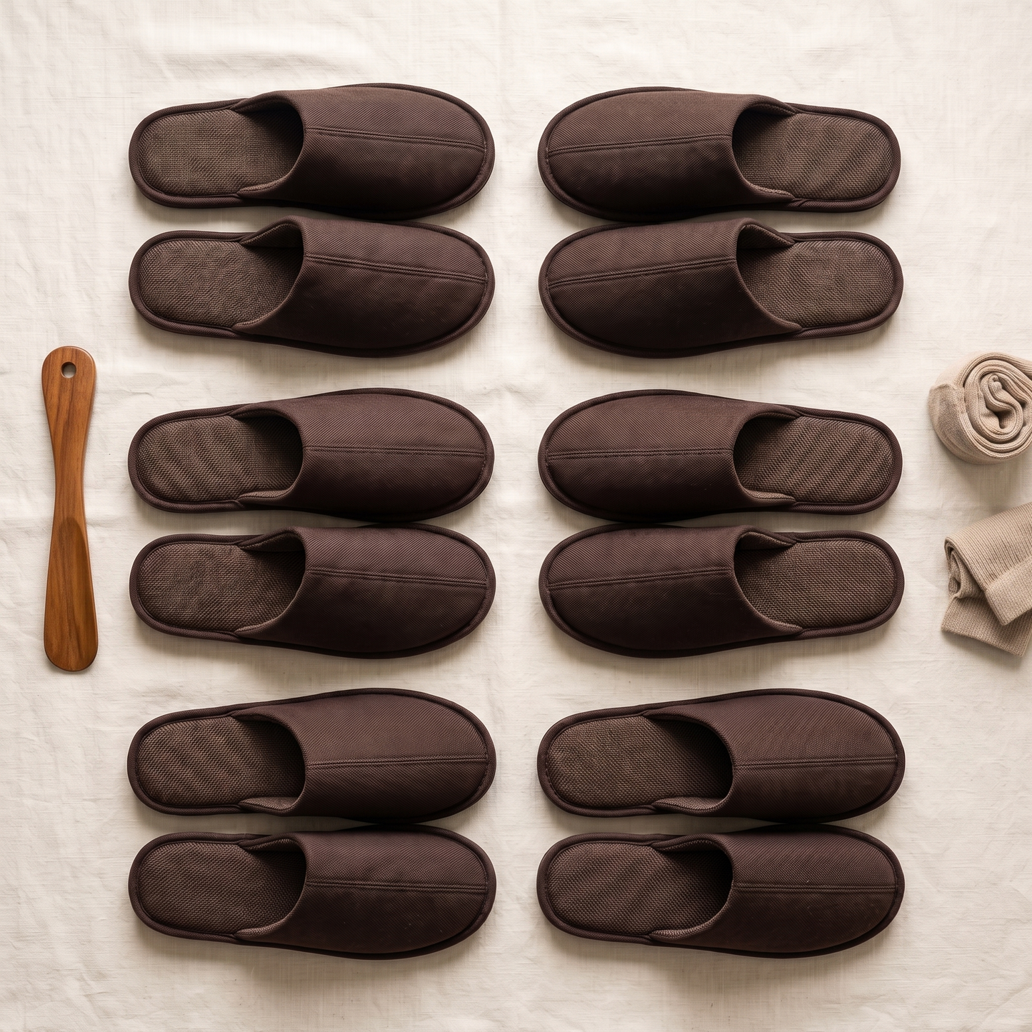 Otis Soft Slippers - styled flat lay
