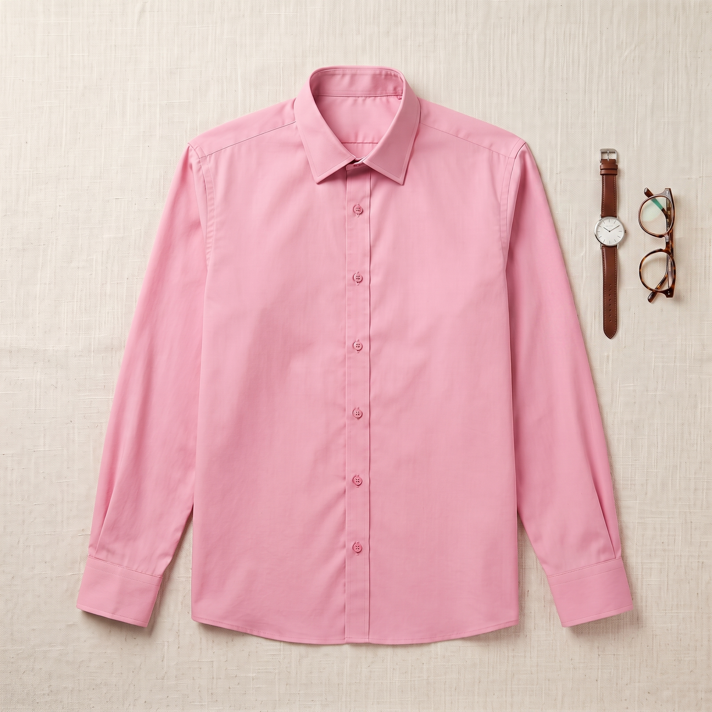 Bradford Cotton Shirt - styled flat lay