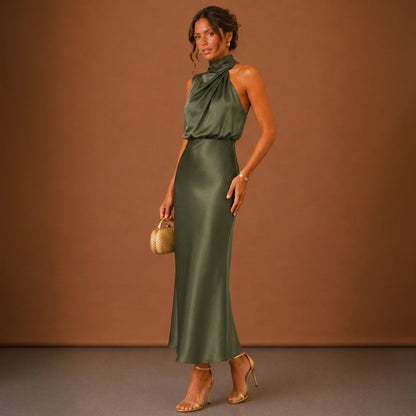Valencia Satin Maxi Dress