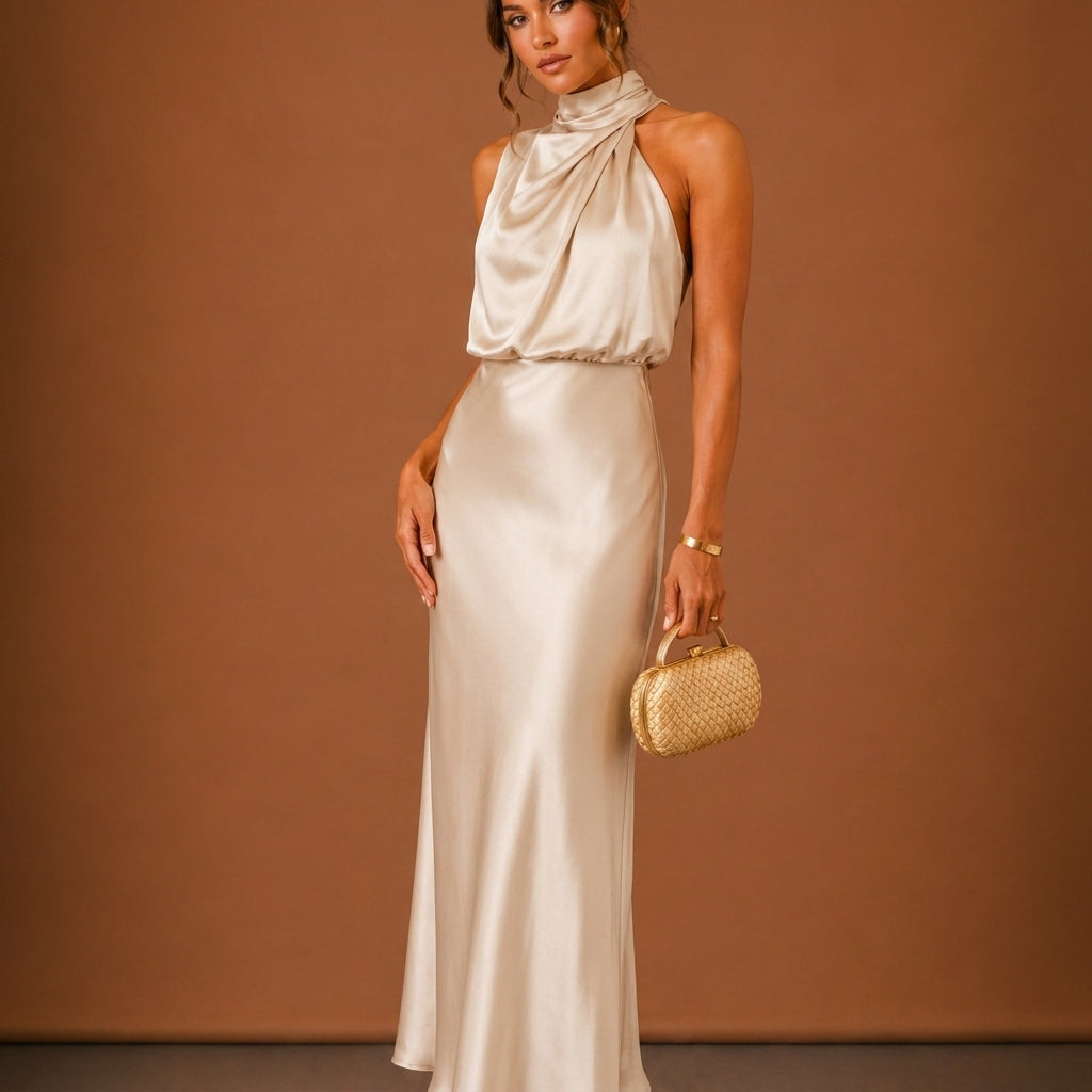 Valencia Satin Maxi Dress