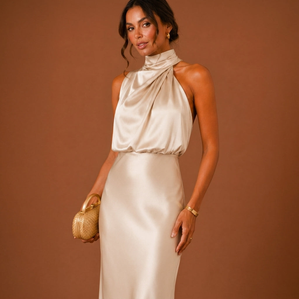 Valencia Satin Maxi Dress