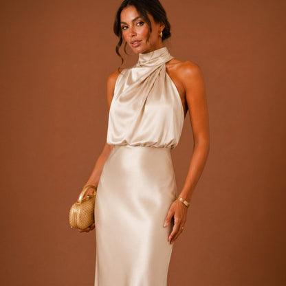 Valencia Satin Maxi Dress