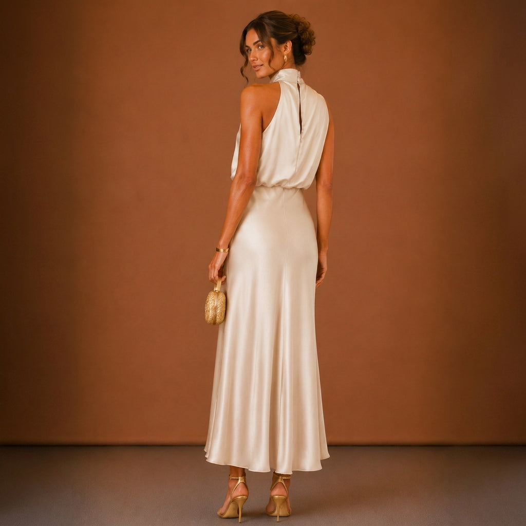 Valencia Satin Maxi Dress