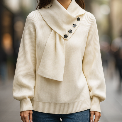 Aurelia Scarf-Neck Knit