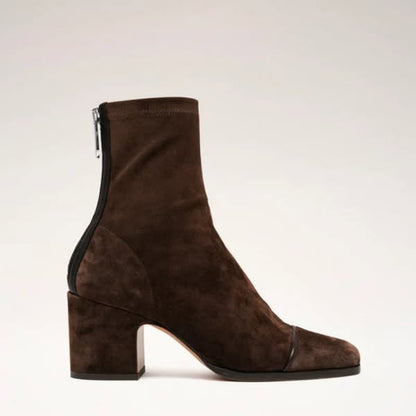 Women’s Heeled Ankle Boots – Suede Style