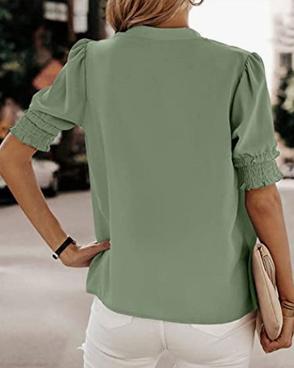 Roselle Vibrant Puff Sleeve Blouse