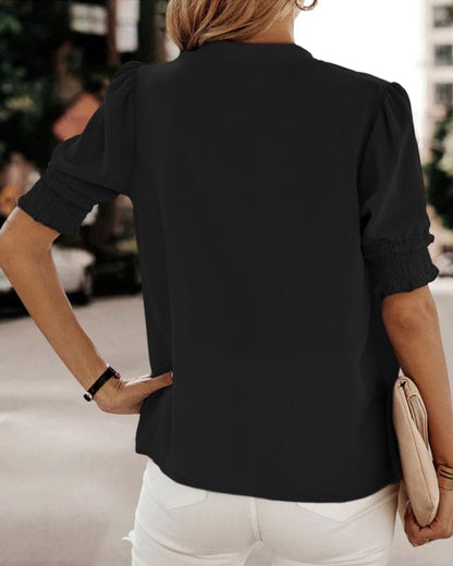 Roselle Vibrant Puff Sleeve Blouse