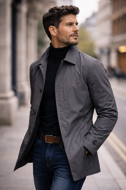 Axton Stylish Weather-Resistant Men's Overcoat