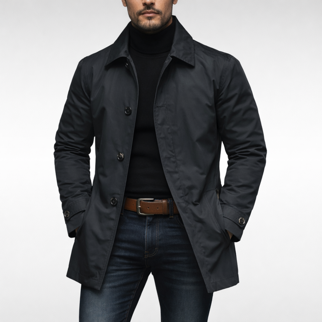 Axton Stylish Weather-Resistant Men's Overcoat