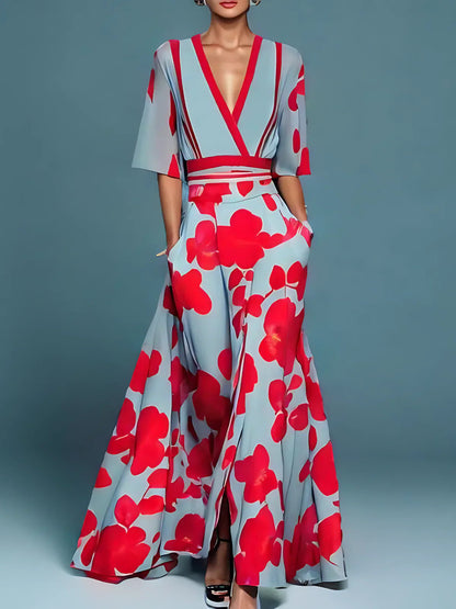 Brielle Elegant Floral Pattern Women's Dress