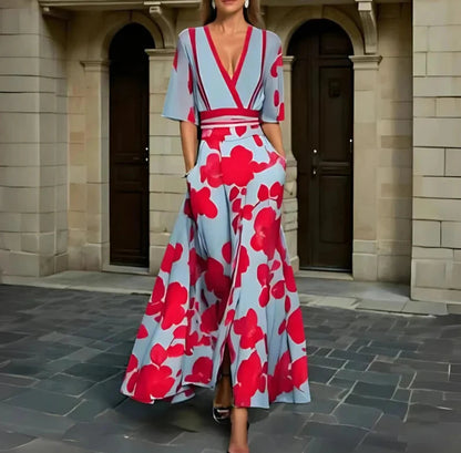 Brielle Elegant Floral Pattern Women's Dress