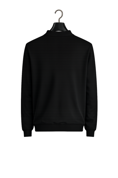 Ribbed Polo Cotton Sweater