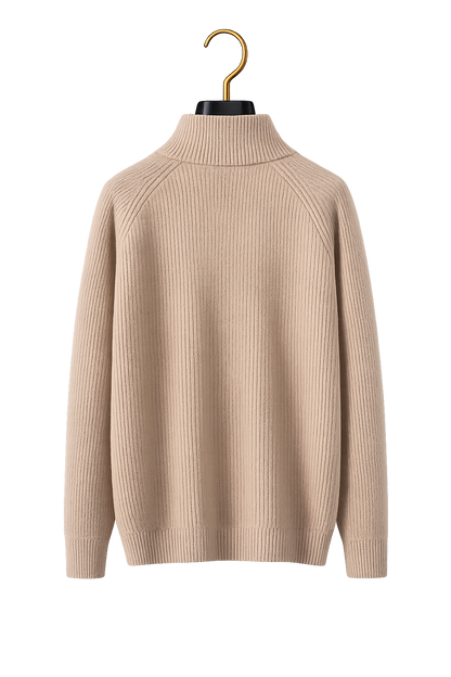 Maison Cashmere Mock-Neck Henley