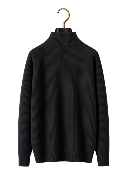 Maison Cashmere Mock-Neck Henley