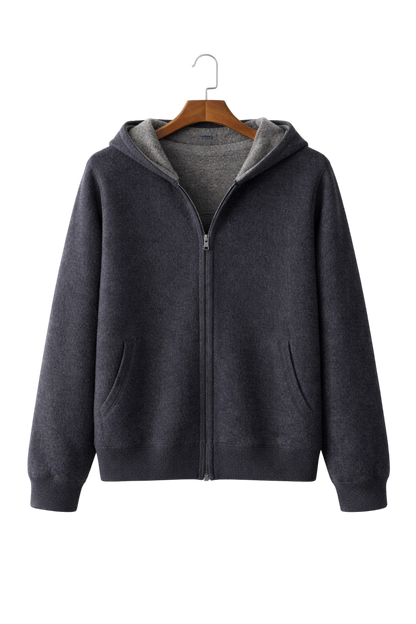 Valerio Maison Wool Reversible Zip Hoodie