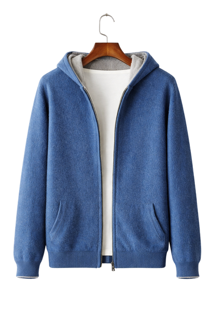 Valerio Maison Wool Reversible Zip Hoodie