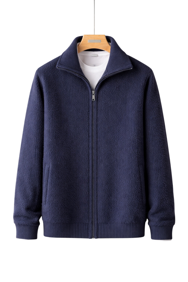 Maison Cashmere Velouré Zip Jacket