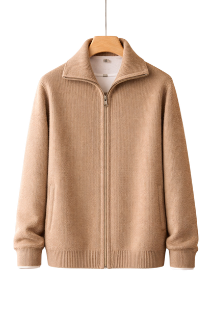 Maison Cashmere Velouré Zip Jacket