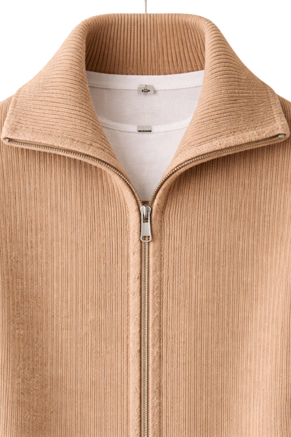 Maison Cashmere Velouré Zip Jacket