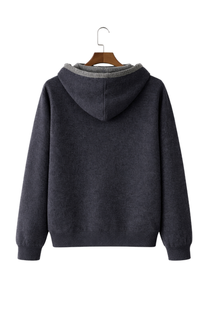 Valerio Maison Wool Reversible Zip Hoodie
