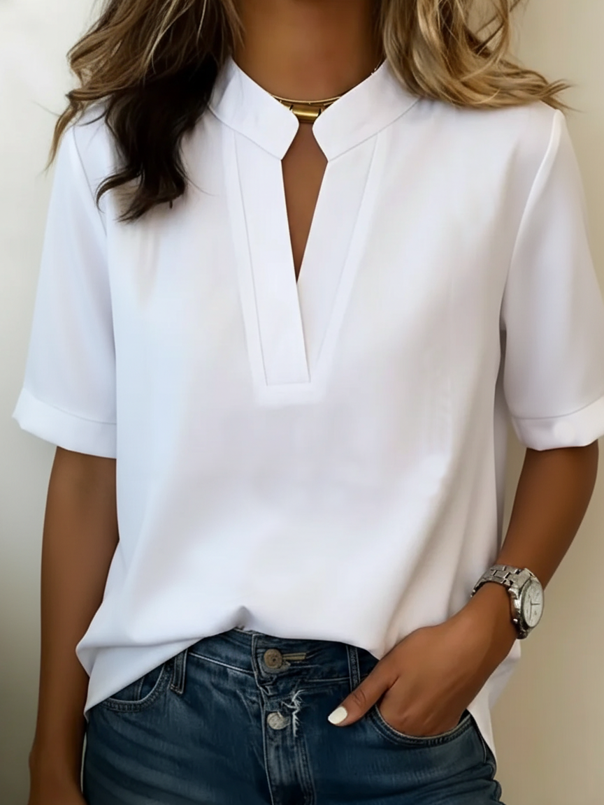Elowen Elegant V-Neck Blouse