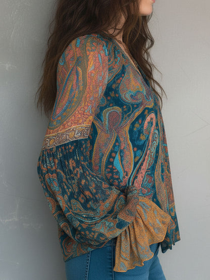 Cyrano Elegant Flowy Womens Blouse