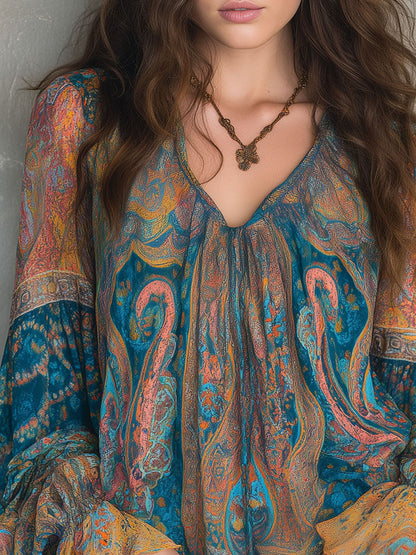 Cyrano Elegant Flowy Womens Blouse