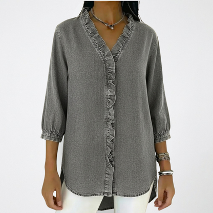 Elena Elegant Ruffle Blouse