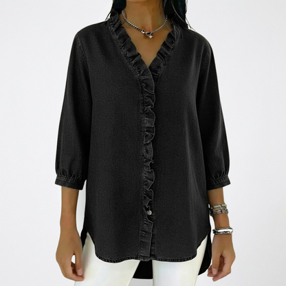 Elena Elegant Ruffle Blouse