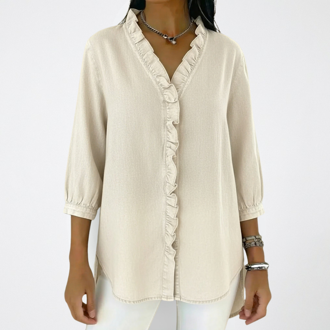 Elena Elegant Ruffle Blouse