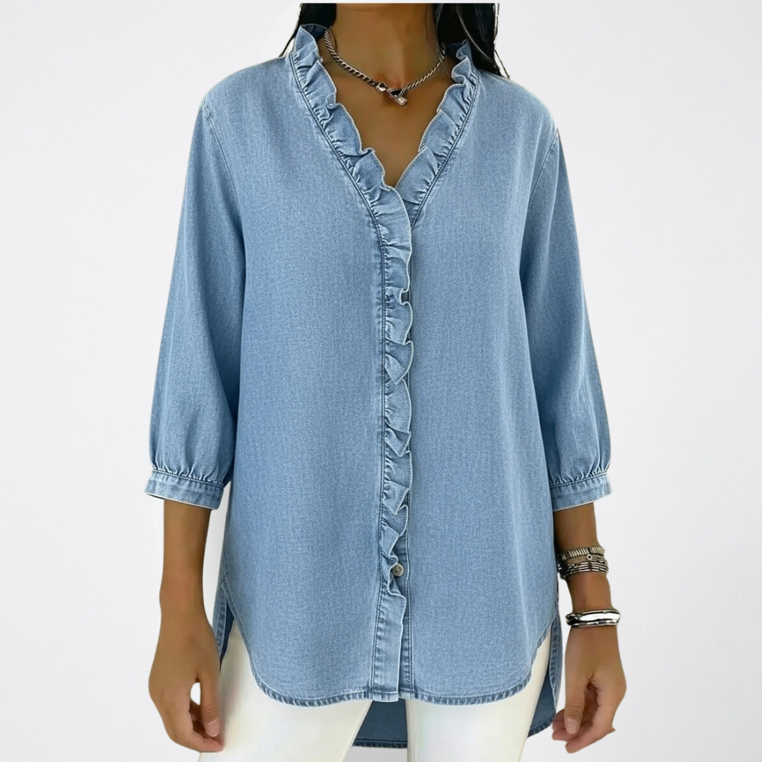 Elena Elegant Ruffle Blouse