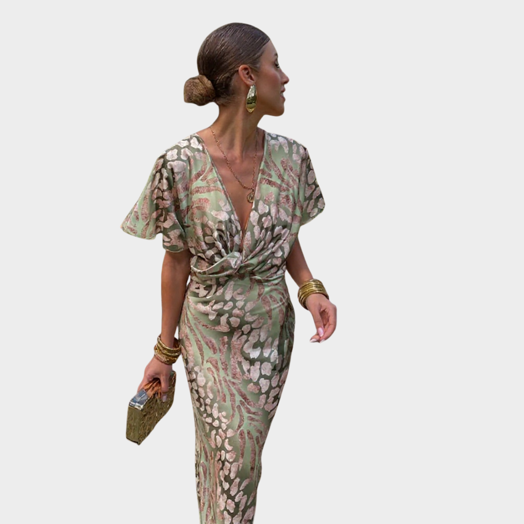 Clarissa Elegant Twisted Knot Women's Dress for Wedding Guests