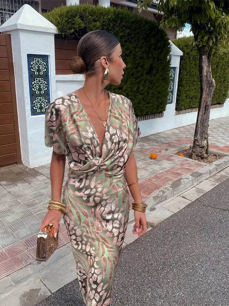 Clarissa Elegant Twisted Knot Women's Dress for Wedding Guests