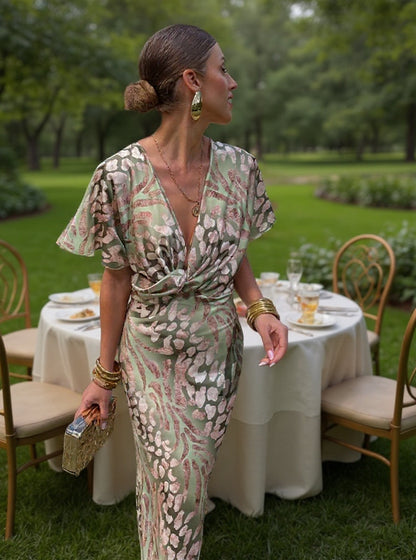 Clarissa Elegant Twisted Knot Women's Dress for Wedding Guests
