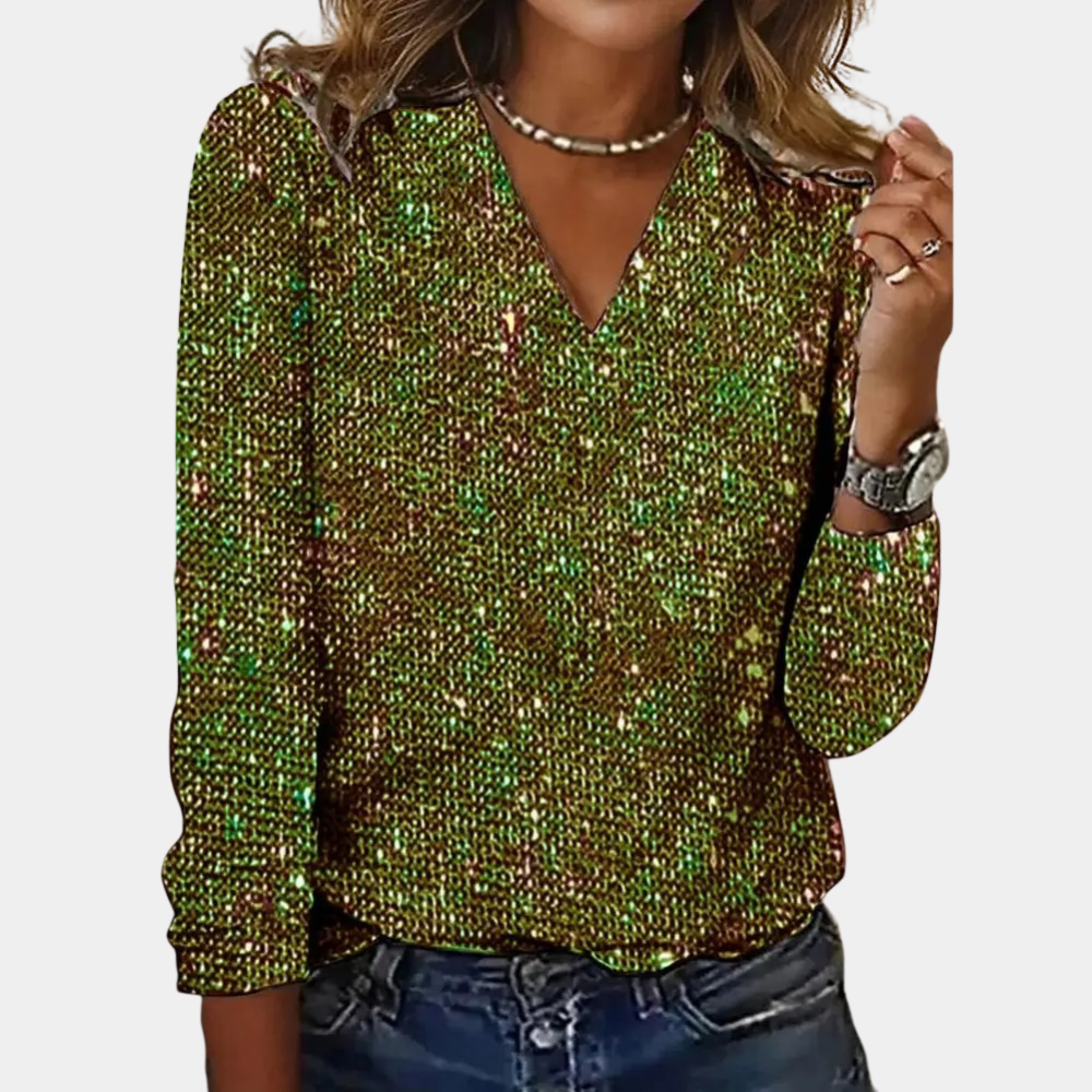 Luna Elegant Glitter Going Out Top for Women