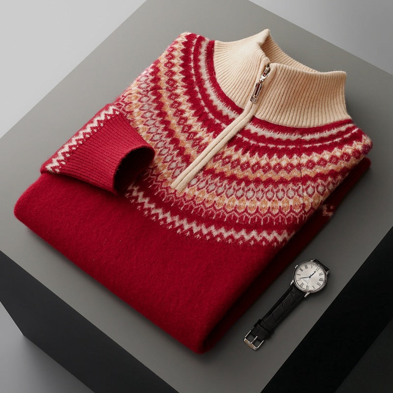 Evan Cashmere Half-Zip Sweater