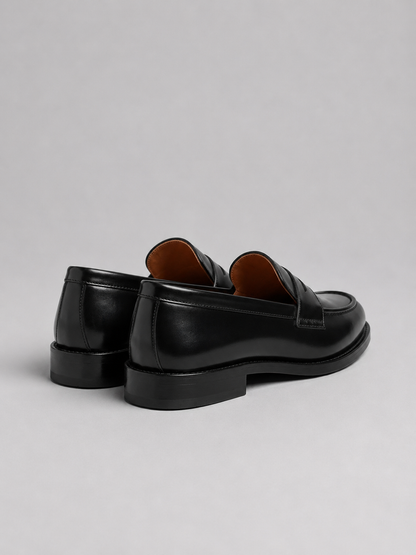 Men’s Leather Penny Loafers – Classic Formal Smart Casual Shoes