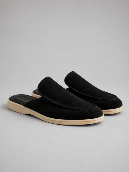 Men's Suede Mule Slip-On Loafers –  Smart Casual Comfort