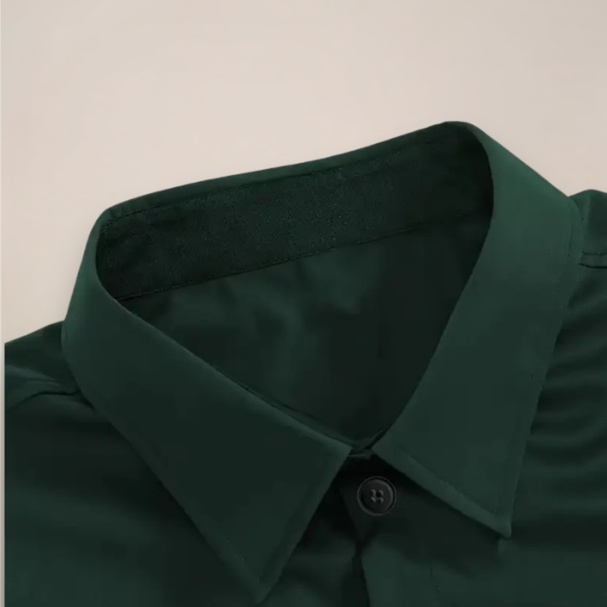 Men's Notched Collar Button-Up Shirt - Classic Smart Casual Long Sleeve