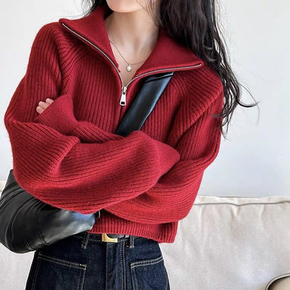 Sofia Soft-Touch Quarter-Zip Sweater