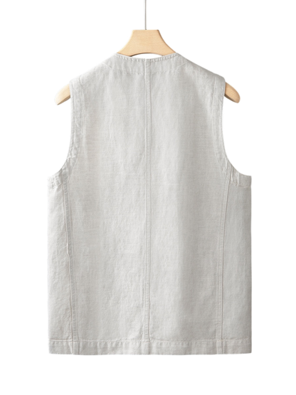 Élan Indigo Linen Vest