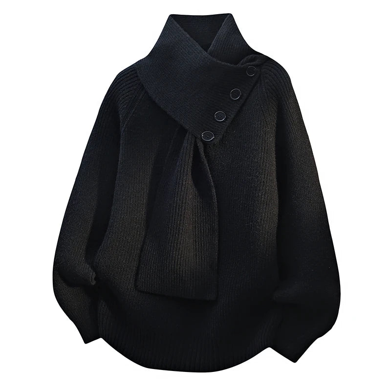 Aurelia Scarf-Neck Knit