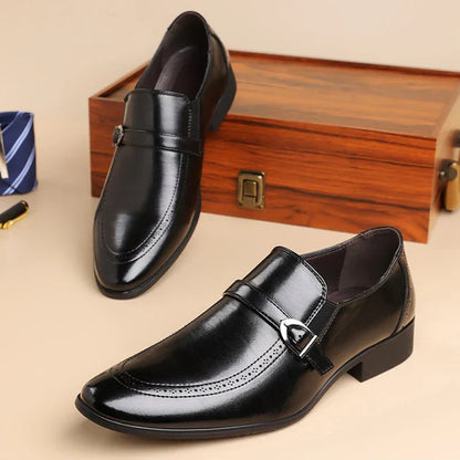 Harrison Buckle Leather Loafers
