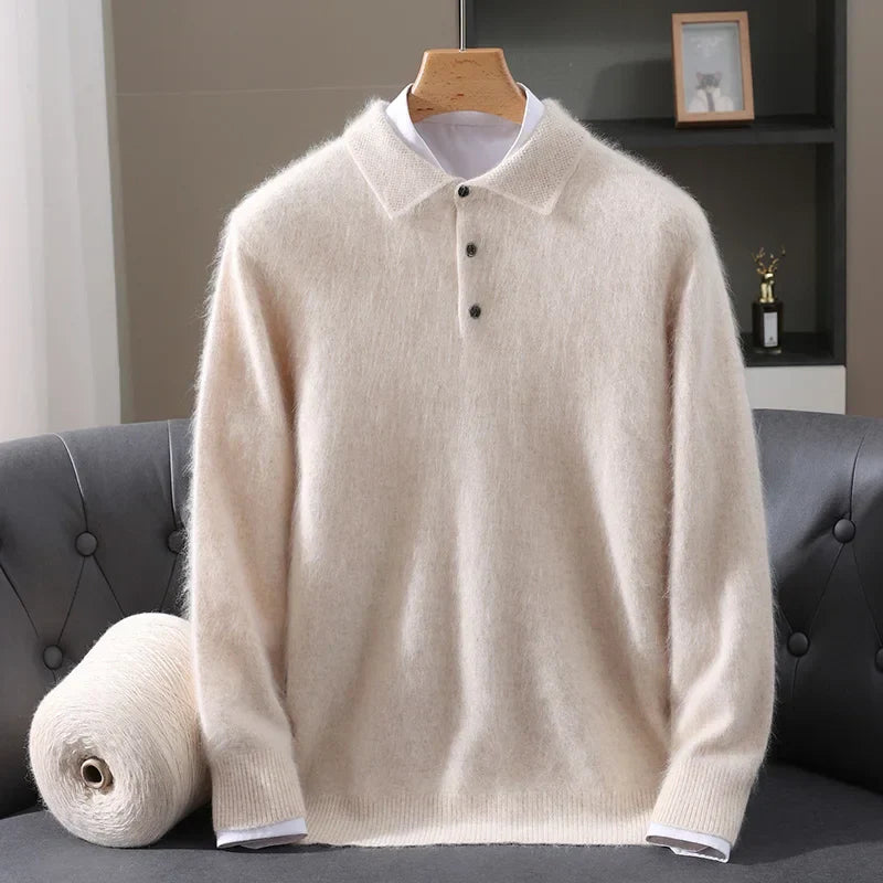 Leighton Cashmere Polo Sweater