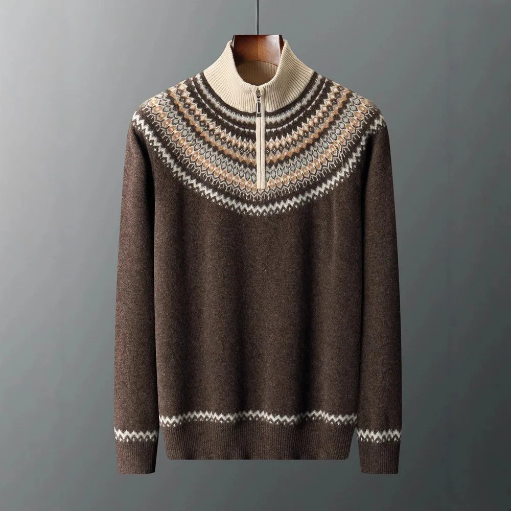 Evan Cashmere Half-Zip Sweater