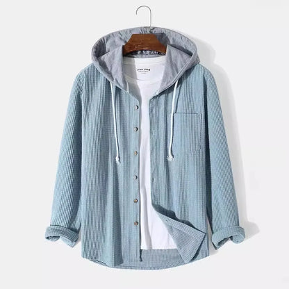 Bordeaux Hooded Cord Sweater