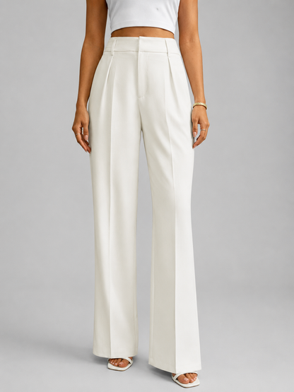 Women's High Waisted Wide Leg Trousers – Tailored Everyday Style