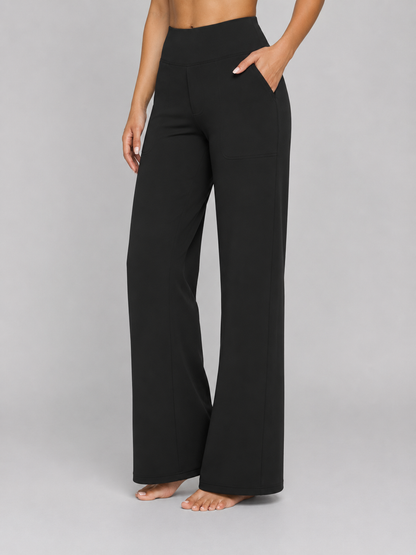 Women’s Stretch Straight-Leg Trousers – High-Waist Comfort Fit