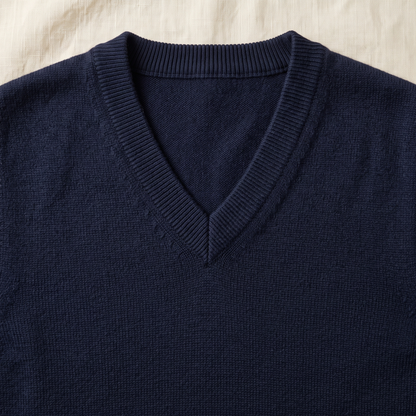 Bellagio Merino Sweater Vest - fabric detail